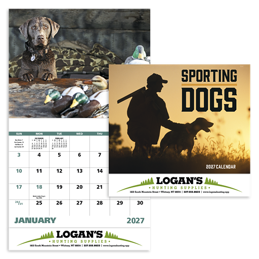 Custom Imprinted Calendar - Sporting Dogs #7290